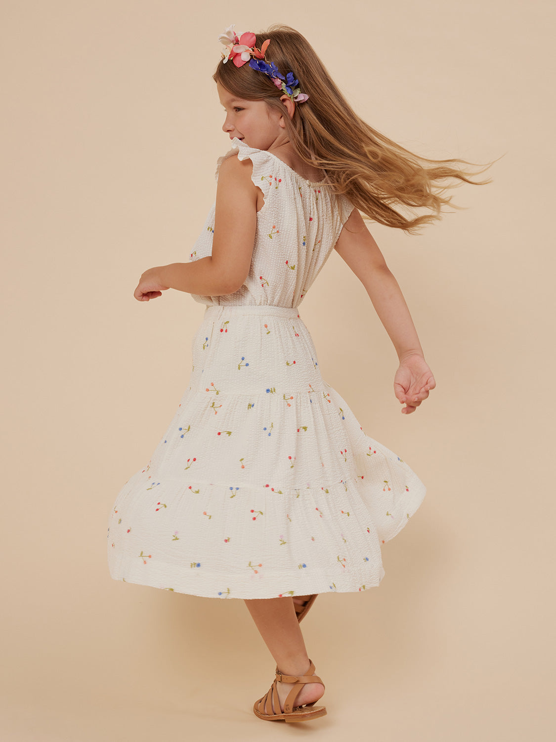 Bonpoint Kids skirt Lise White in White 6906874149-3.jpg | NICKIS.com