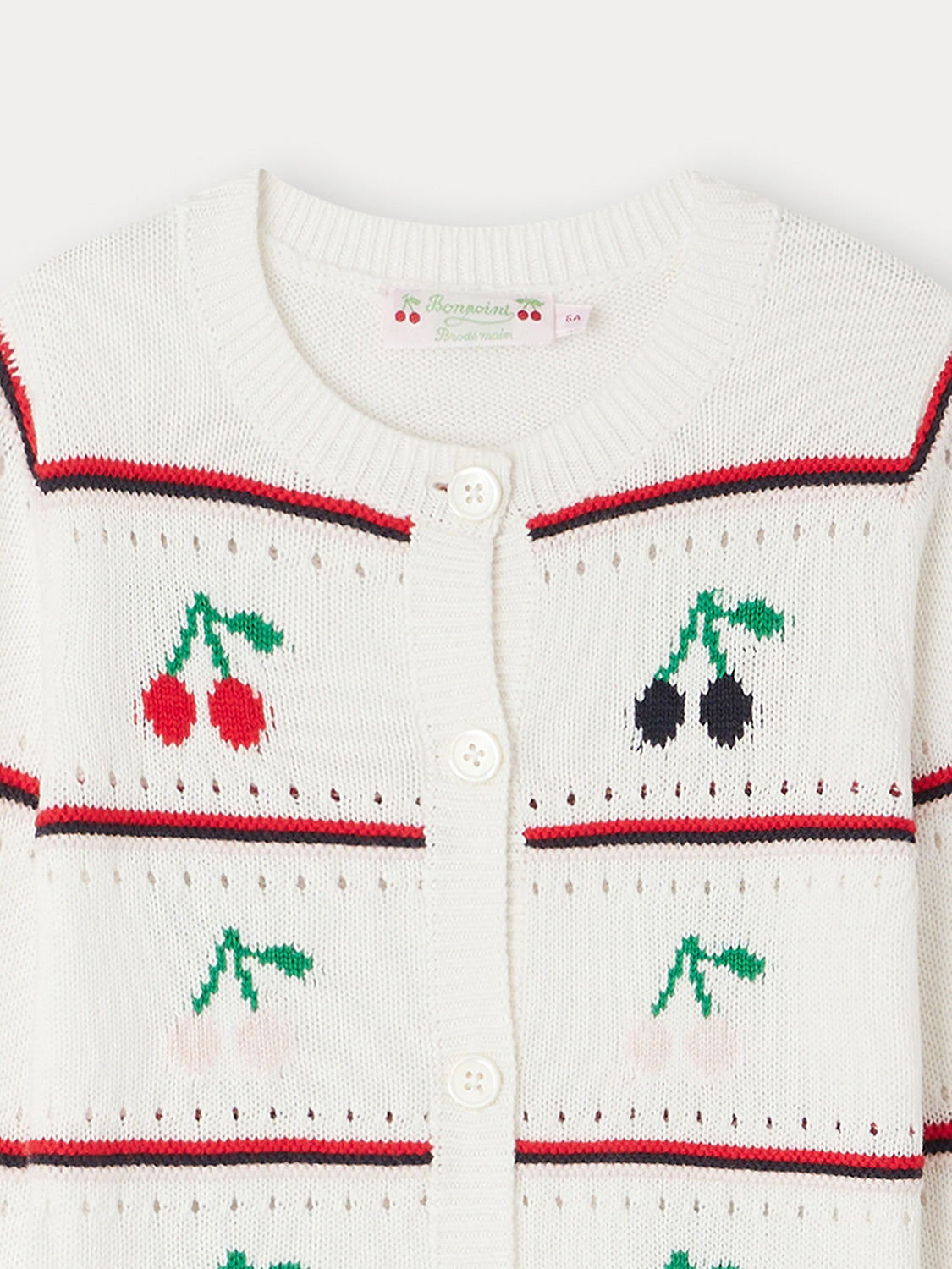 Bonpoint Kids cardigan Armel White in White 6906874799-5.jpg | NICKIS.com