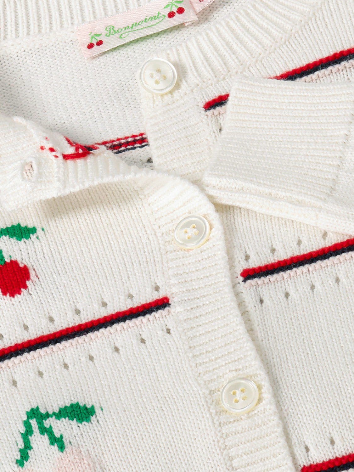 Bonpoint Kids cardigan Armel White in White 6906874799-6.jpg | NICKIS.com