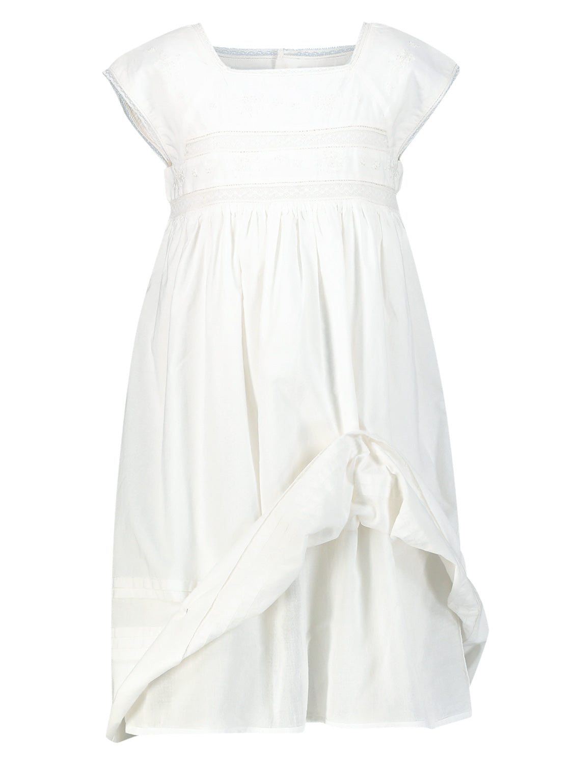 Bonpoint Kids dress Framboise White in White 6906899842-6.jpg | NICKIS.com