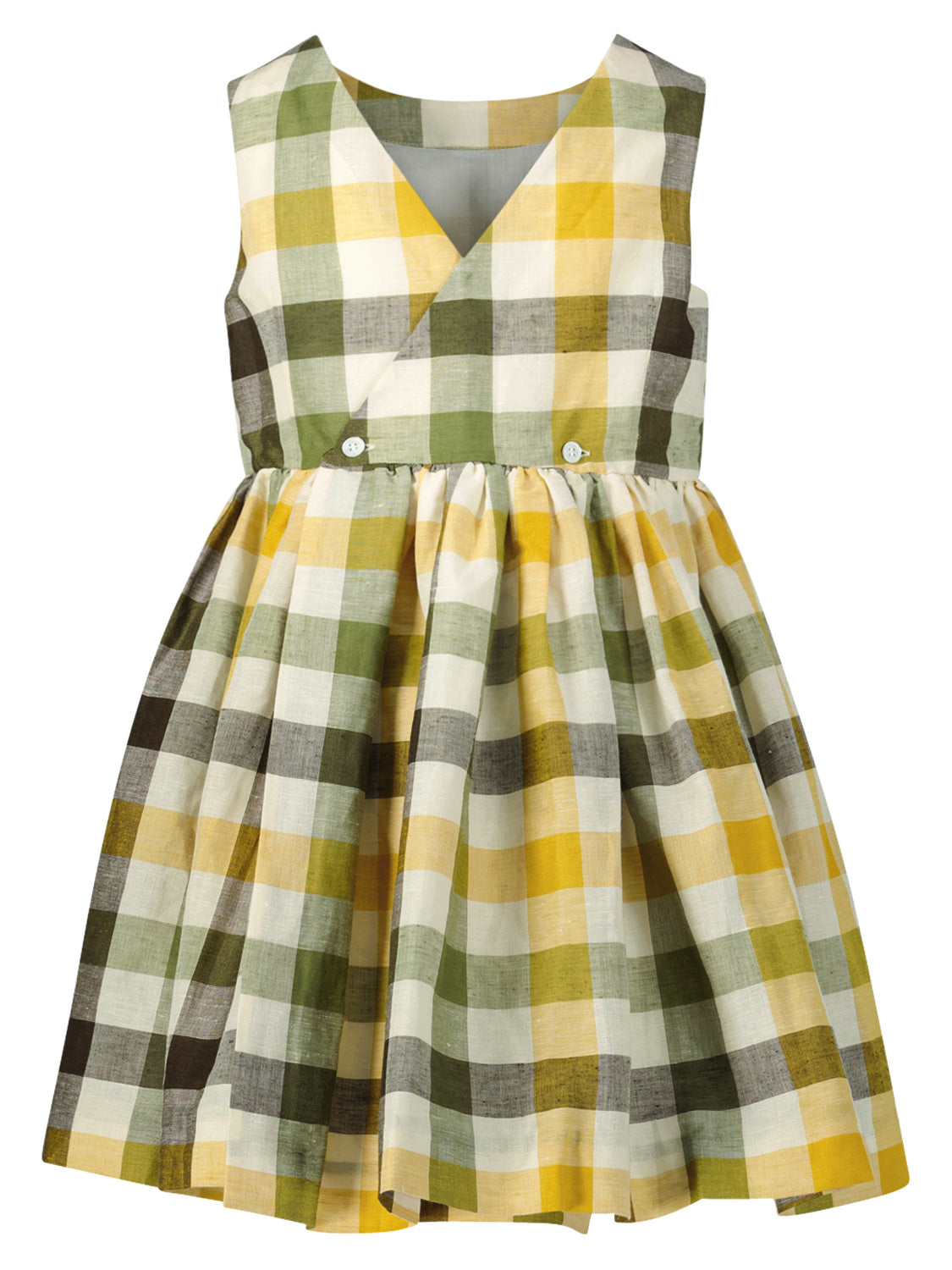 Bonpoint Kids dress Alise Yellow in Yellow 6907261893-6.jpg | NICKIS.com