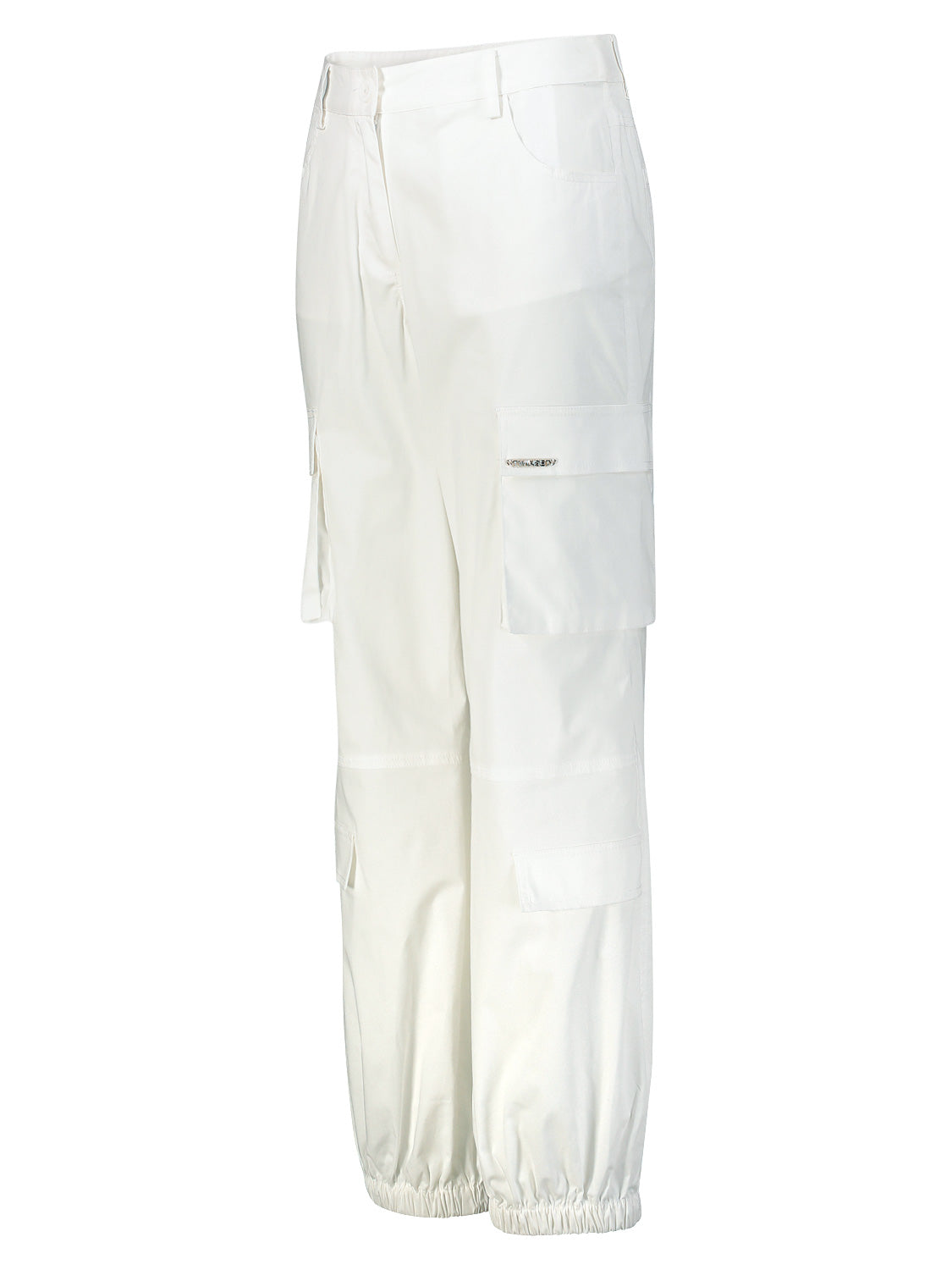 TWINSET Kids Cargo Trousers White in White 6907376419-4.jpg | NICKIS.com