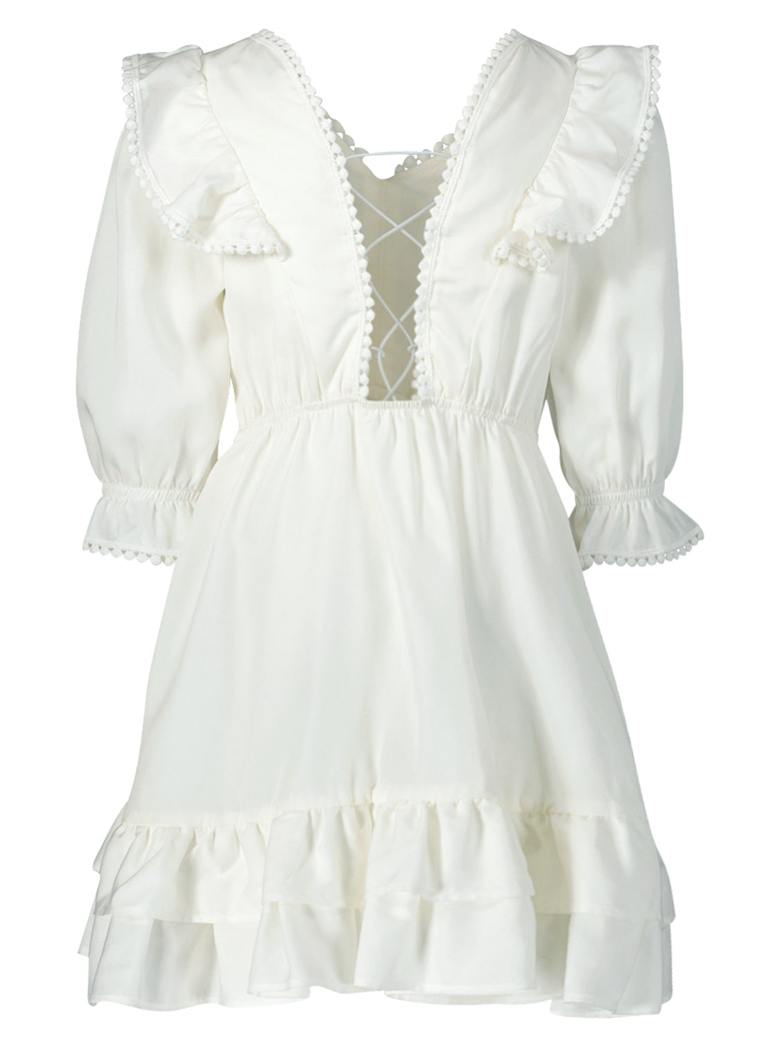 TWINSET Kids dress White in White 6907378584-4.jpg | NICKIS.com