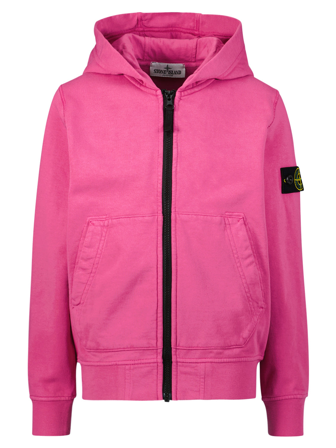 STONE ISLAND JUNIOR Kids Sweat Jacket Fuchsia in Fuchsia 6907612163-1.jpg | NICKIS.com