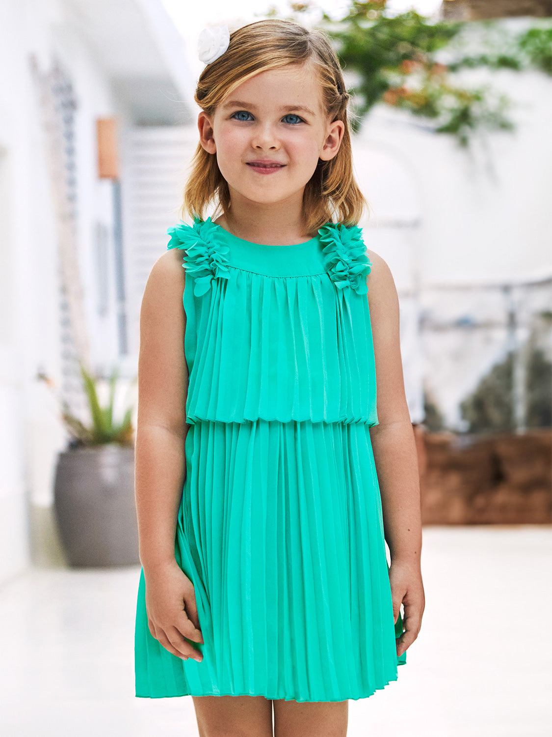 Mayoral Kids dress Turquoise in Turquoise 6907773473-2.jpg | NICKIS.com