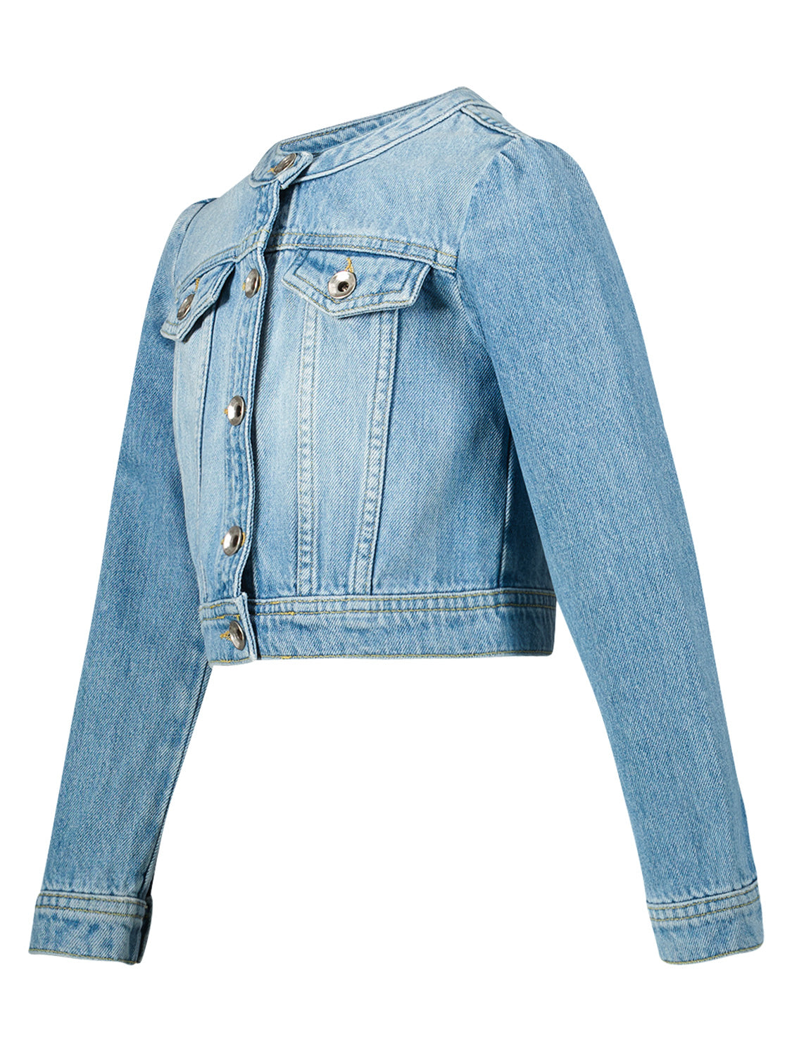 PATRIZIA PEPE GIRL Kids jacket Blue in Blue 6907796561-5.jpg | NICKIS.com