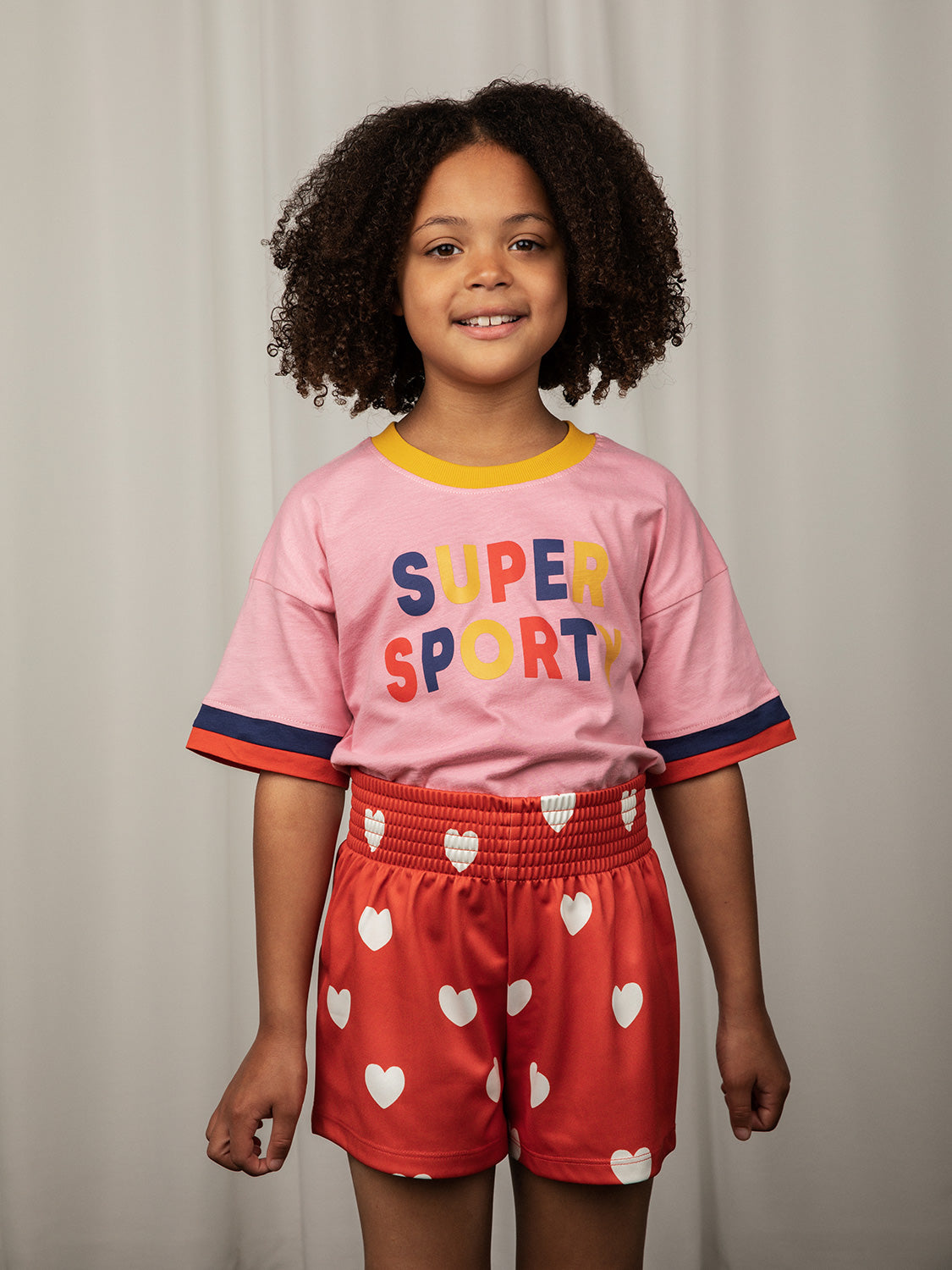 Mini Rodini Kids Shorts Hearts Red in Red 6908148872-2.jpg | NICKIS.com