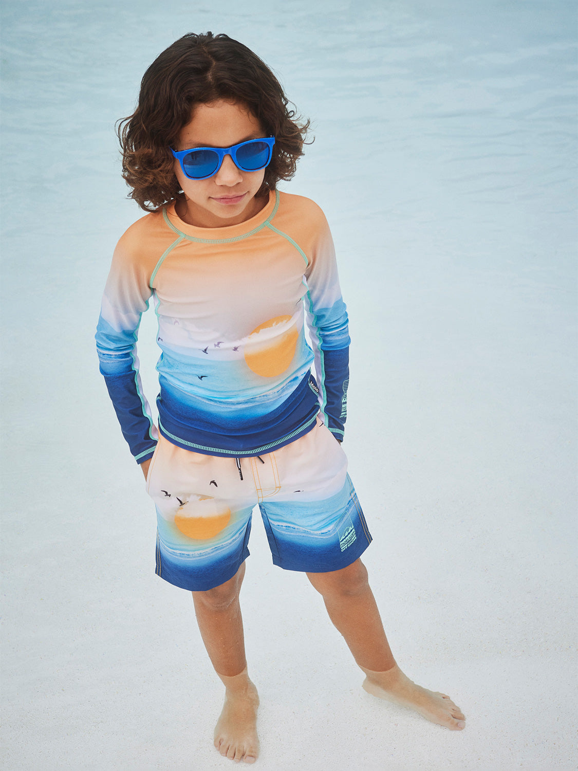 Molo Kids swim shorts Neal Blue in Blue 6908175007-2.jpg | NICKIS.com