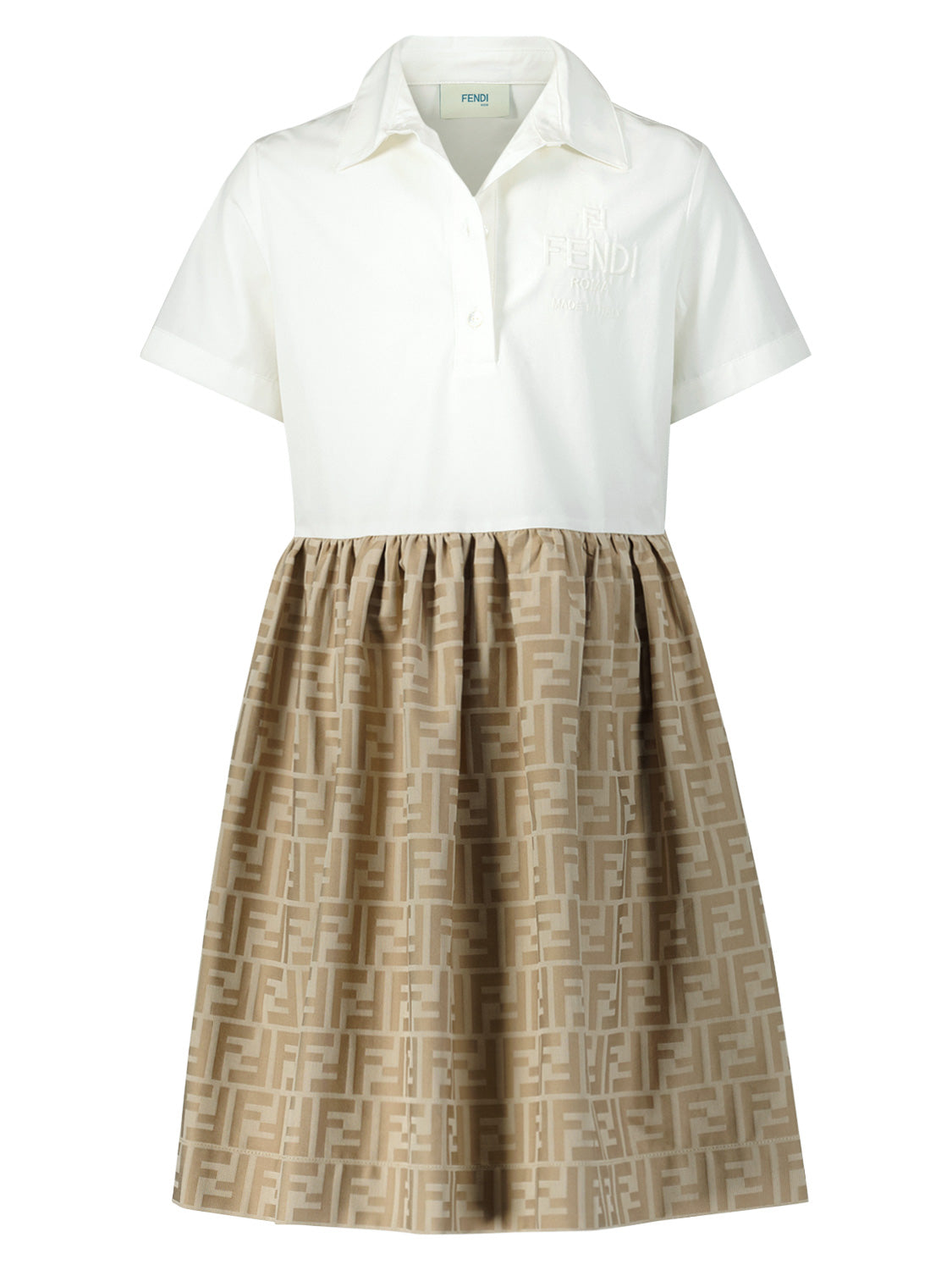 Fendi Kids dress Brown in Brown 6908207217-4.jpg | NICKIS.com