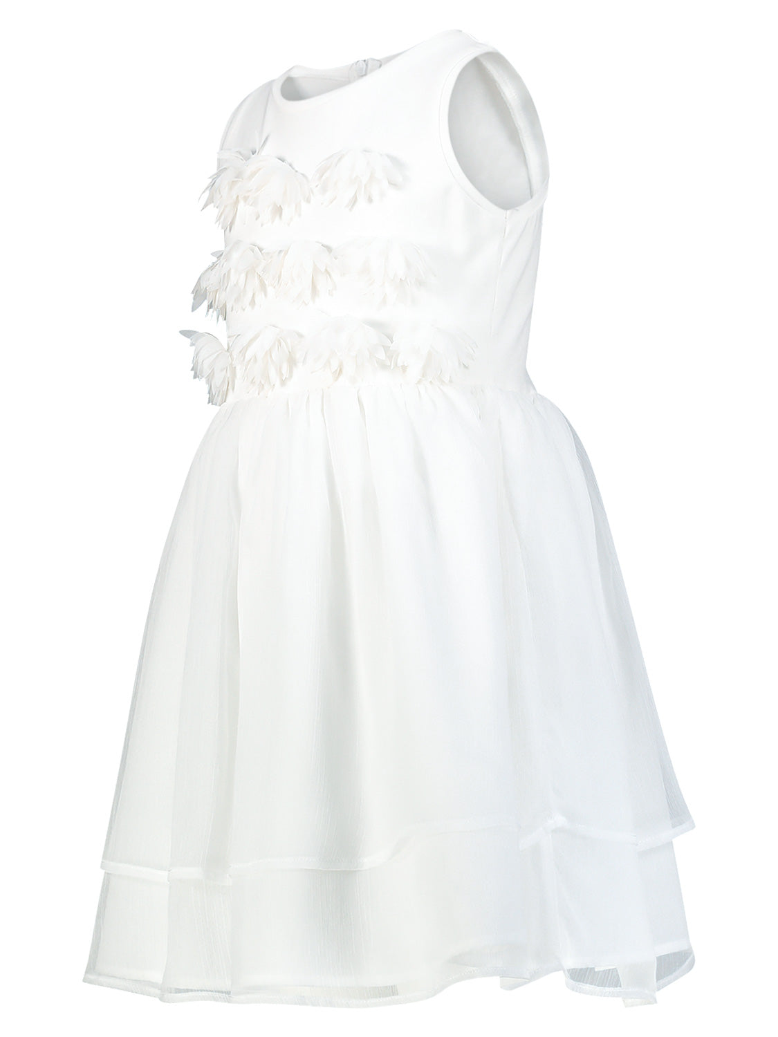 Mayoral Kids dress White in White 6908308096-4.jpg | NICKIS.com