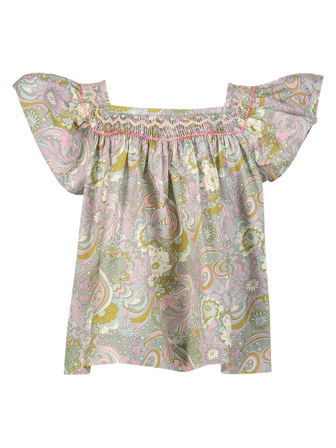 Bonpoint Kids blouse Carlie Multicoloured in Multicoloured 6908384362-5.jpg | NICKIS.com