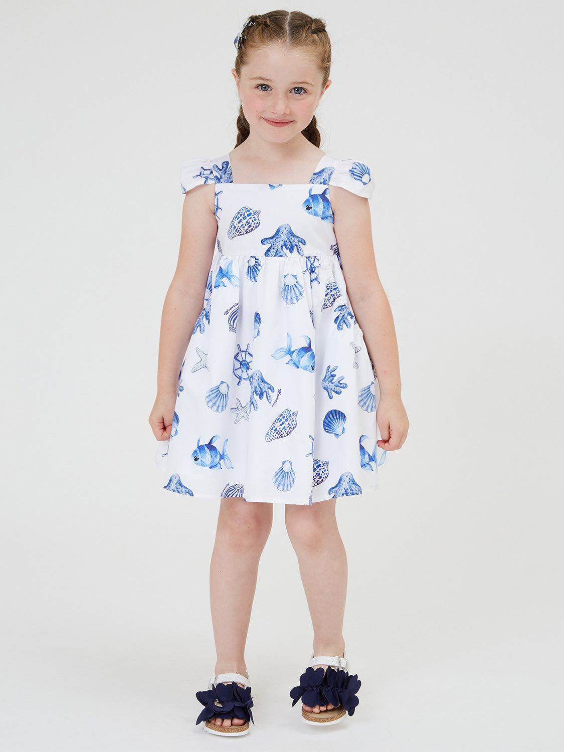 Monnalisa Kids dress White in White 6908433887-2.jpg | NICKIS.com