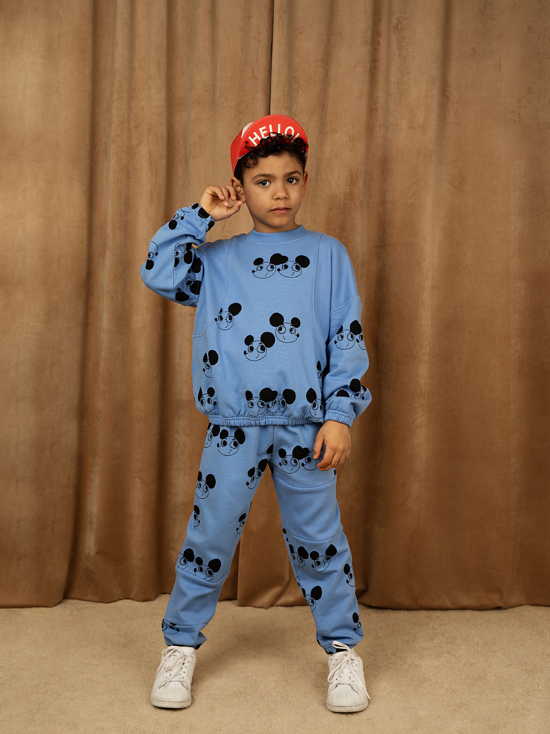 Mini Rodini Kids Sweatshirt Ritzrats Blue in Blue 6908442717-2.jpg | NICKIS.com