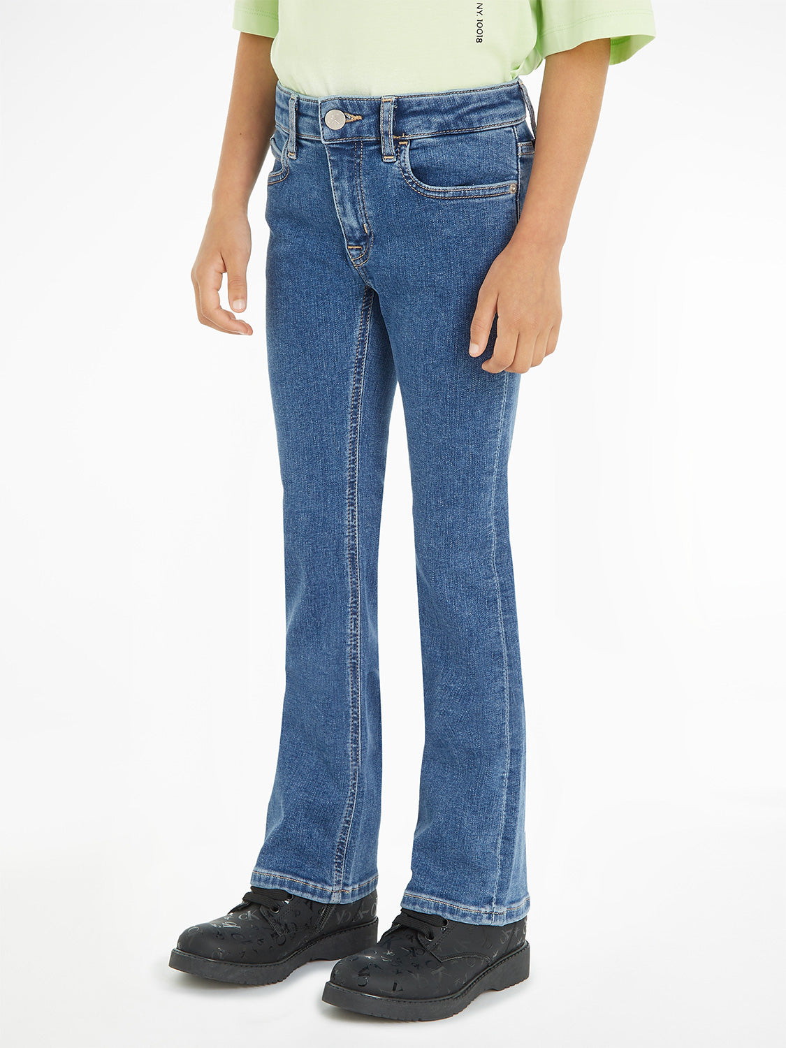 Calvin Klein Kids jeans Flare Ess Blue Stret Blue in Blue 6908498116-2.jpg | NICKIS.com