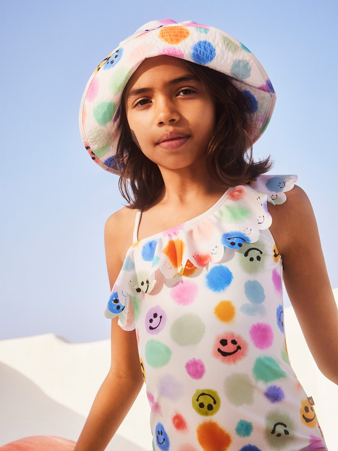 Molo Kids swimsuit Net White in White 6908801373-8.jpg | NICKIS.com