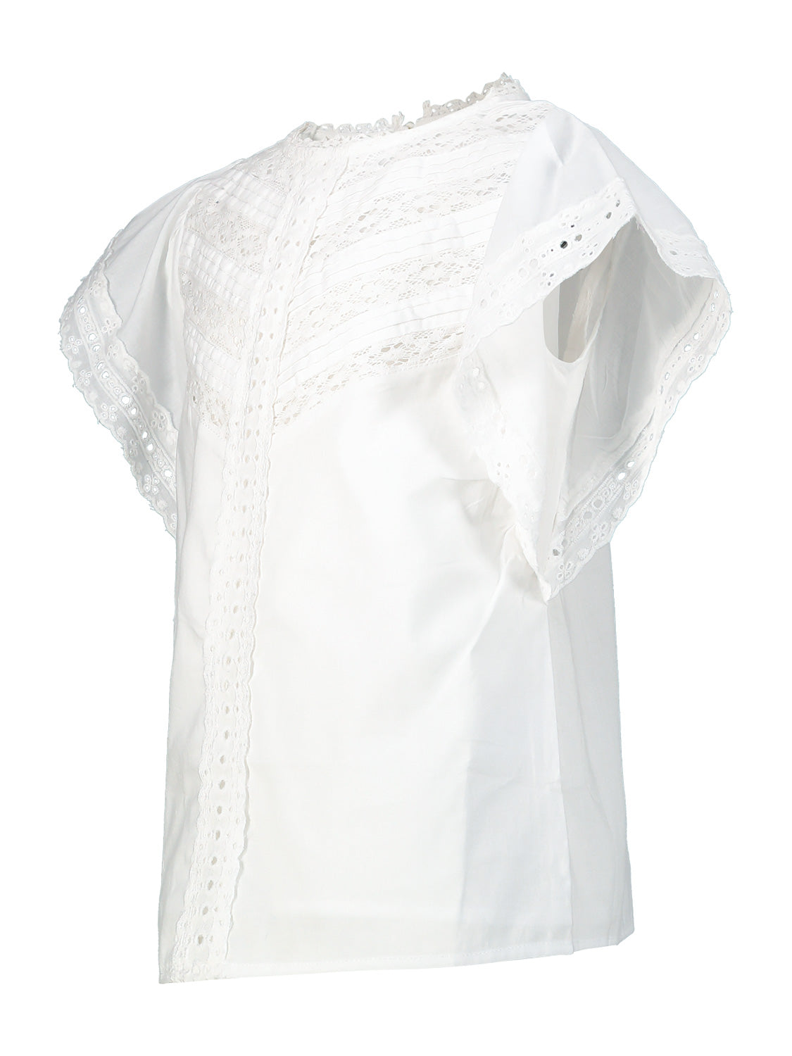 The New Society Kids blouse Downey White in White 6908978664-4.jpg | NICKIS.com