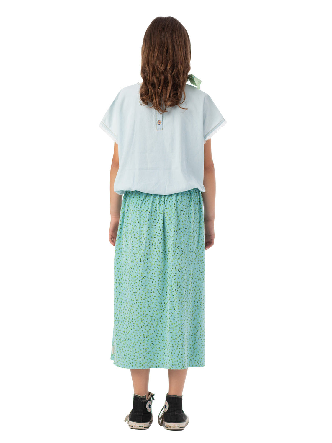 Piupiuchick Kids skirt Turquoise in Turquoise 6908993220-3.jpg | NICKIS.com