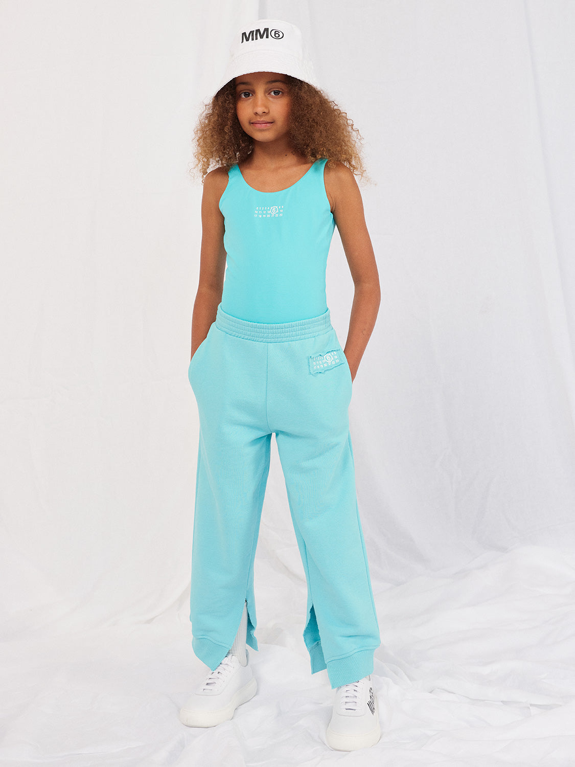 MM6 Maison Margiela Kids swimsuit Turquoise in Turquoise 6909220649-2.jpg | NICKIS.com