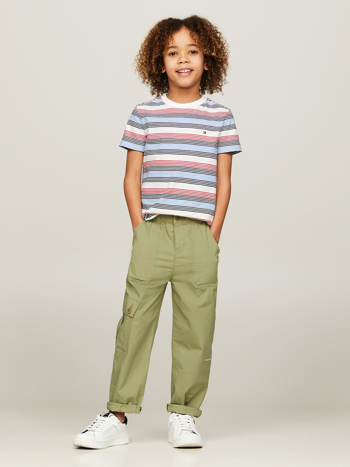 Tommy Hilfiger Kids pants Woven Wide Pocket Olive Green in Olive Green 6909343306-2.jpg | NICKIS.com