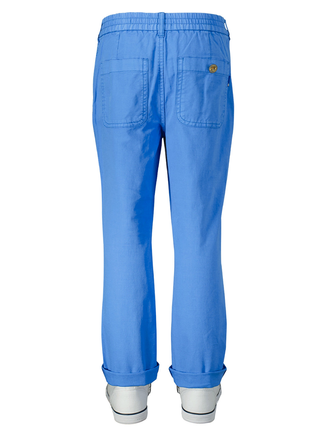 Scotch & Soda Kids pants Loose-tapered-fit cotton linen Blue in Blue 6909599764-6.jpg | NICKIS.com