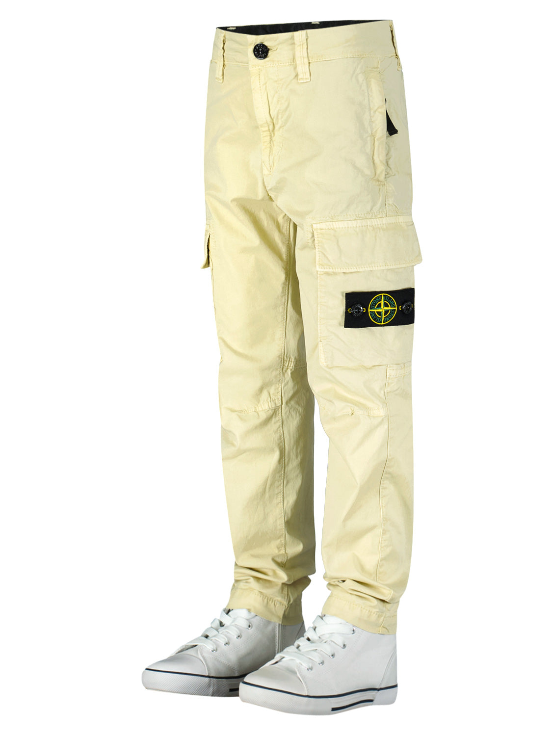 STONE ISLAND JUNIOR Kids Cargo Trousers Beige in Beige 6909613325-5.jpg | NICKIS.com