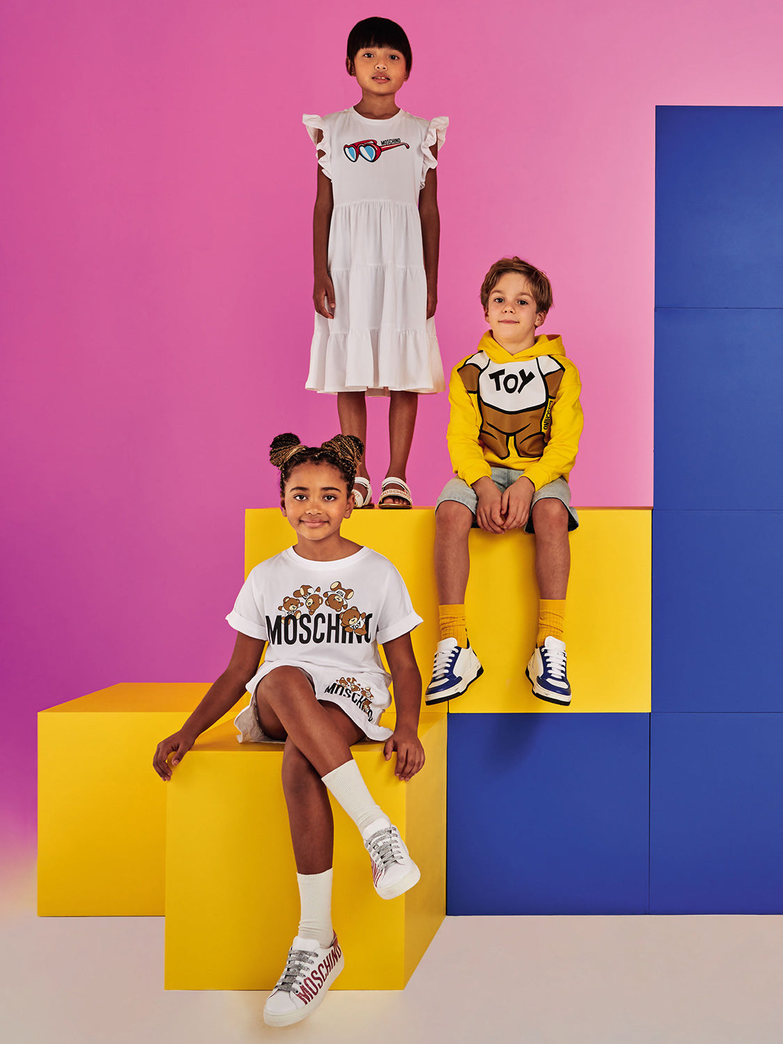 Moschino Kids dress White in White 6909655823-2.jpg | NICKIS.com