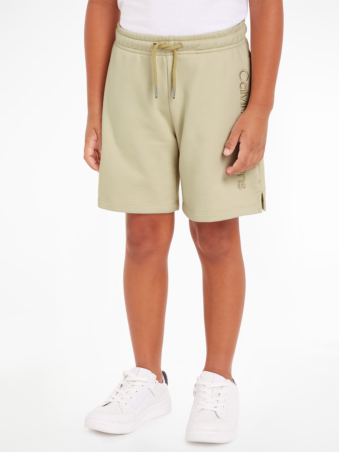 Calvin Klein Kids Shorts 3d Raised Emb Beige in Beige 6909702239-2.jpg | NICKIS.com