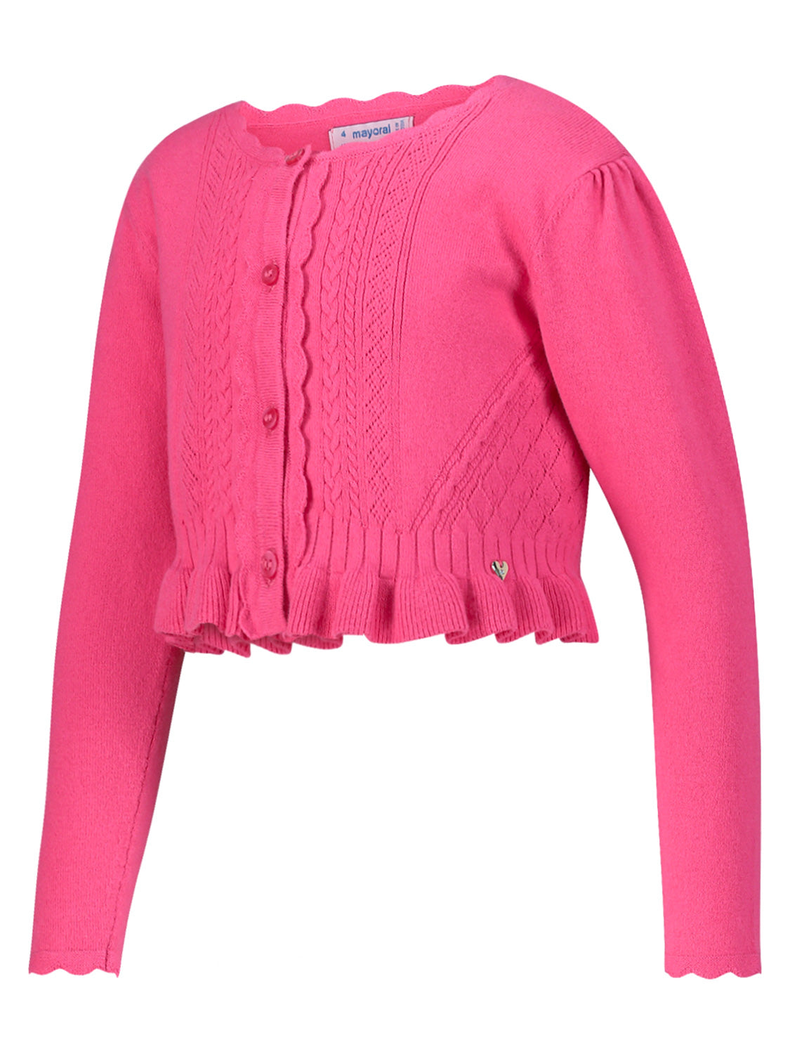 Mayoral Kids cardigan Fuchsia in Fuchsia 6909783633-4.jpg | NICKIS.com