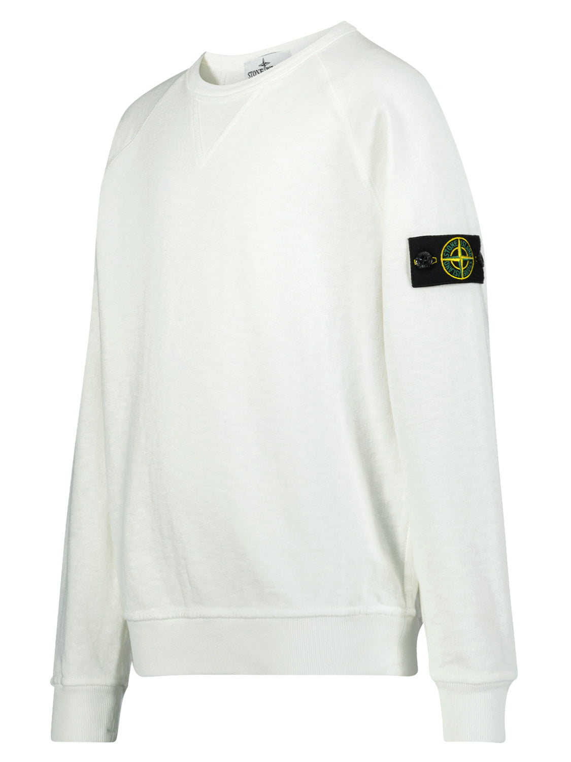 Kids white stone island jumper online