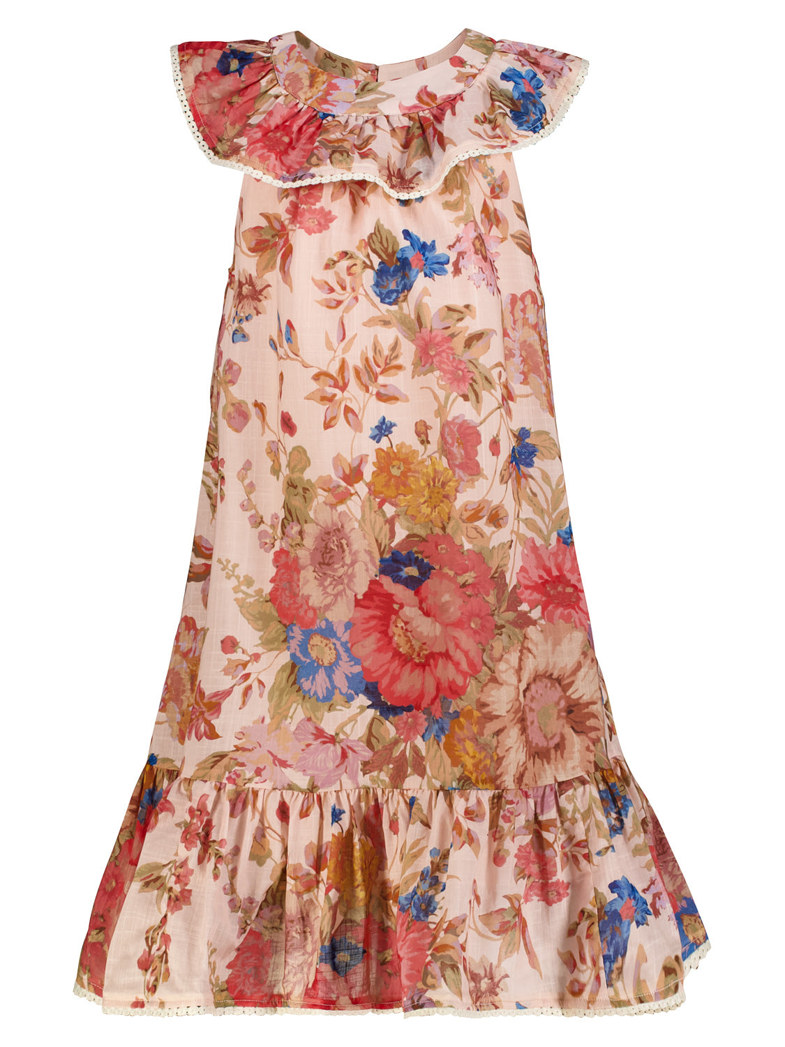 ZIMMERMANN Kids dress August Beige in Beige 6909972663-1.jpg | NICKIS.com