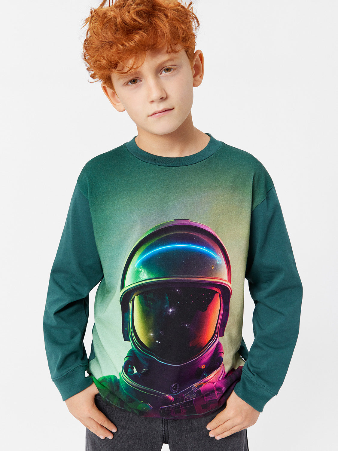 Molo Kids long-sleeve Rube Green in Green 7001476832-2.jpg | NICKIS.com