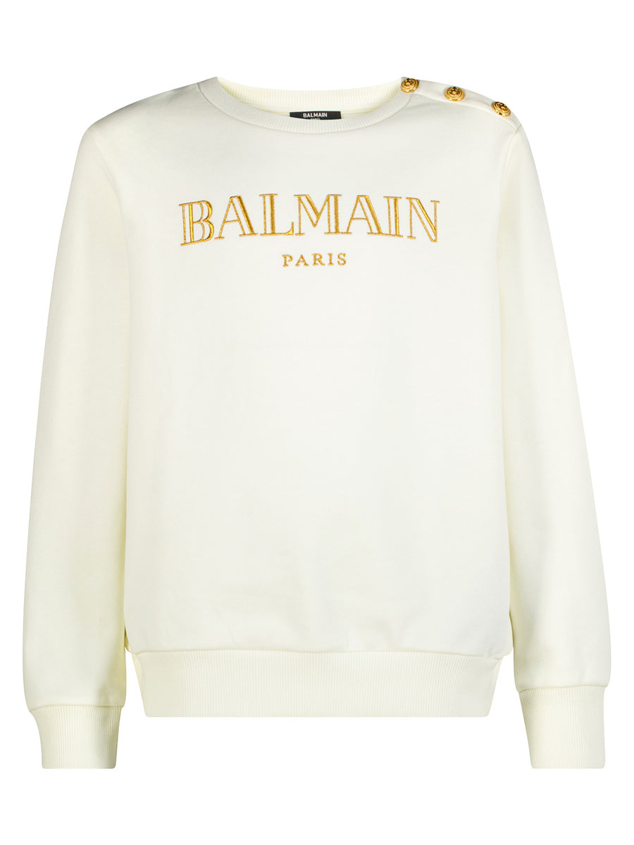 Balmain Sweatshirt Ivory girls
