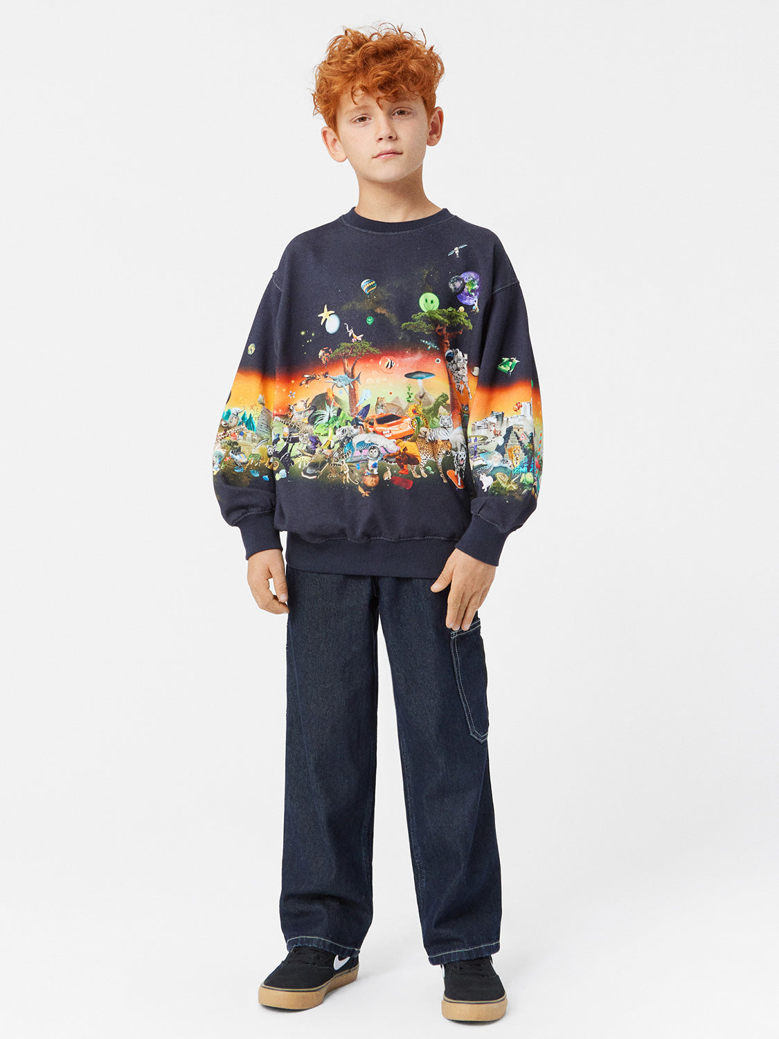 Molo Kids Sweatshirt Monti Black in Black 7005082586-2.jpg | NICKIS.com