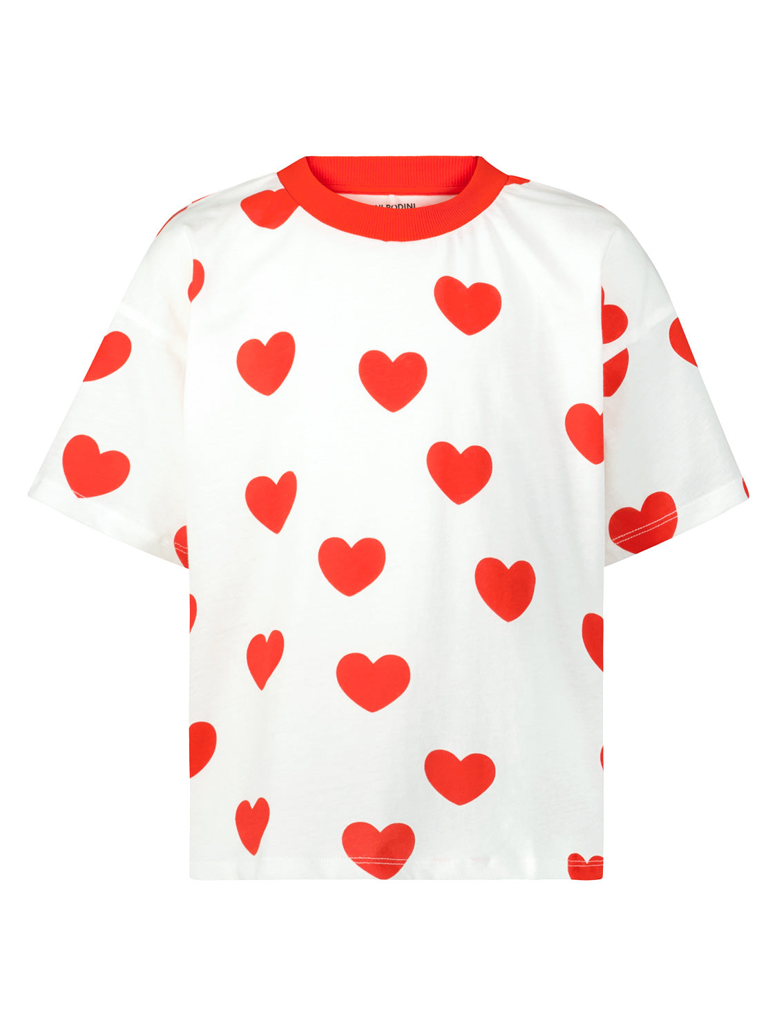 Mini Rodini Kids t-shirt Hearts White in White 7006498772-1.jpg | NICKIS.com