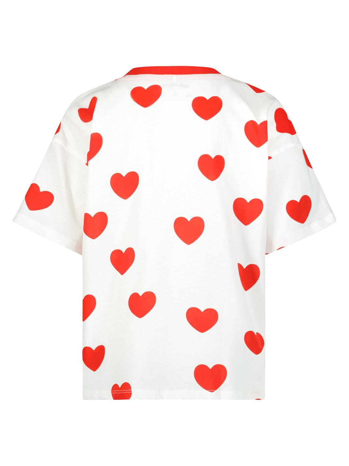 Mini Rodini Kids t-shirt Hearts White in White 7006498772-4.jpg | NICKIS.com