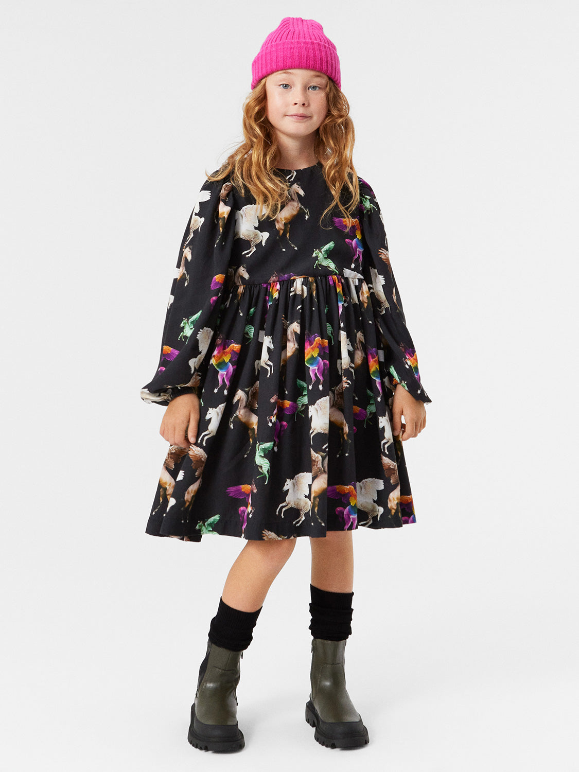 Molo Kids dress Cocos Black in Black 7006806534-2.jpg | NICKIS.com