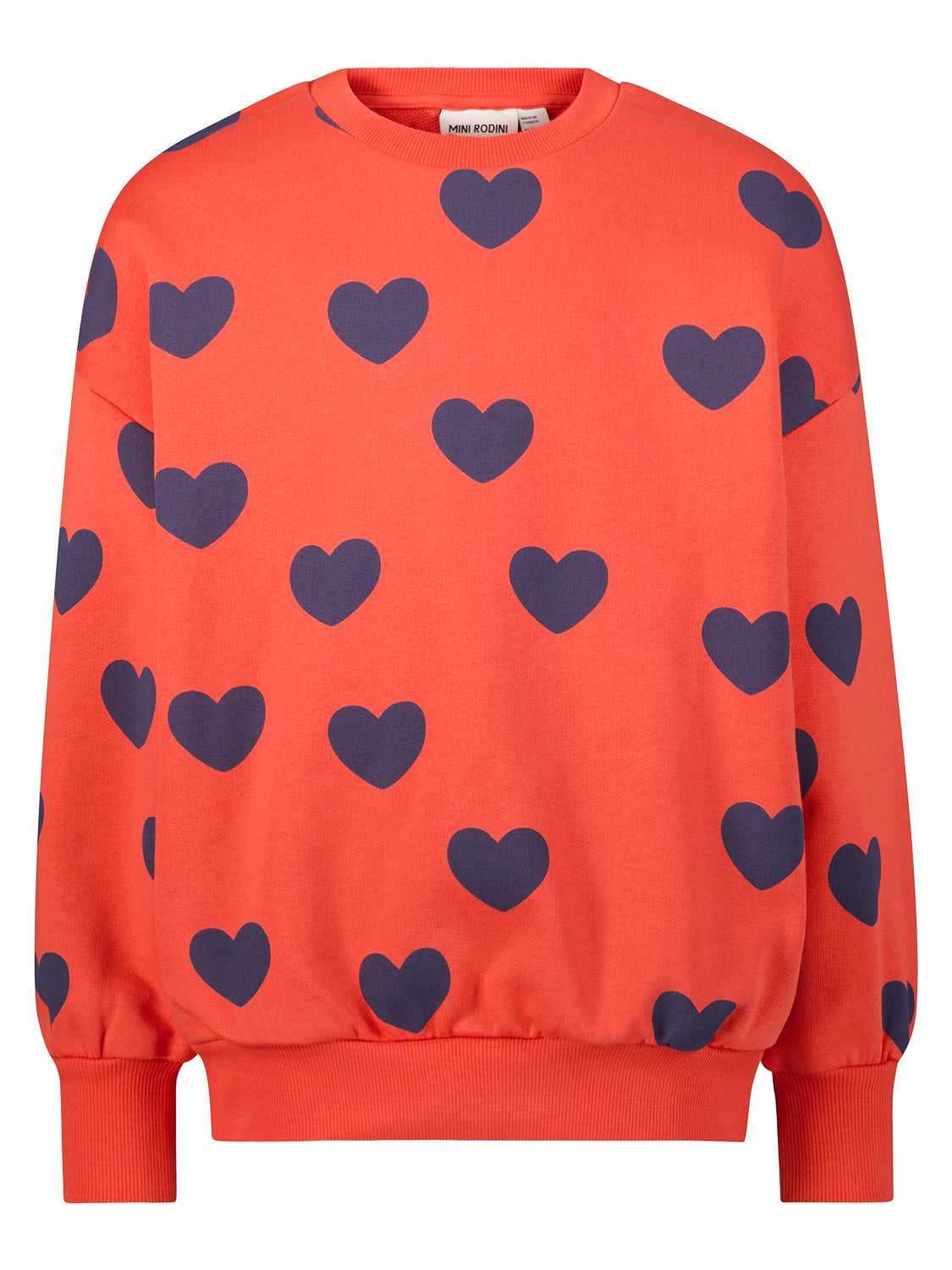 Mini Rodini Kids Sweatshirt Hearts Red in Red 7006830045-1.jpg | NICKIS.com