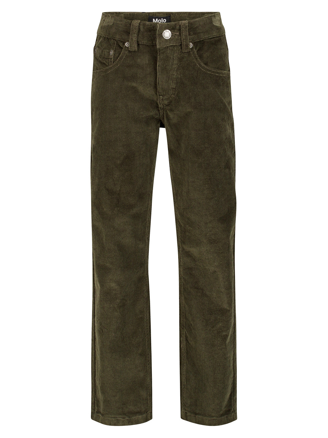 Molo Kids Corduroy Trousers Andy Olive Green in Olive Green 7007274411-1.jpg | NICKIS.com