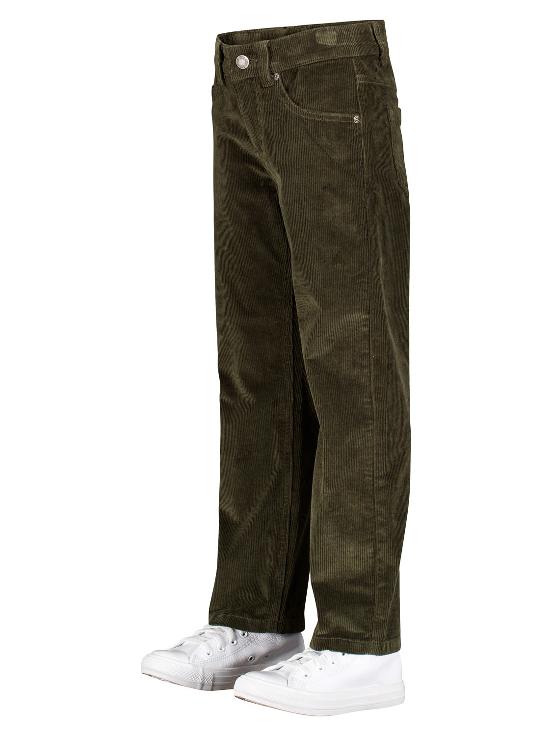 Molo Kids Corduroy Trousers Andy Olive Green in Olive Green 7007274411-5.jpg | NICKIS.com