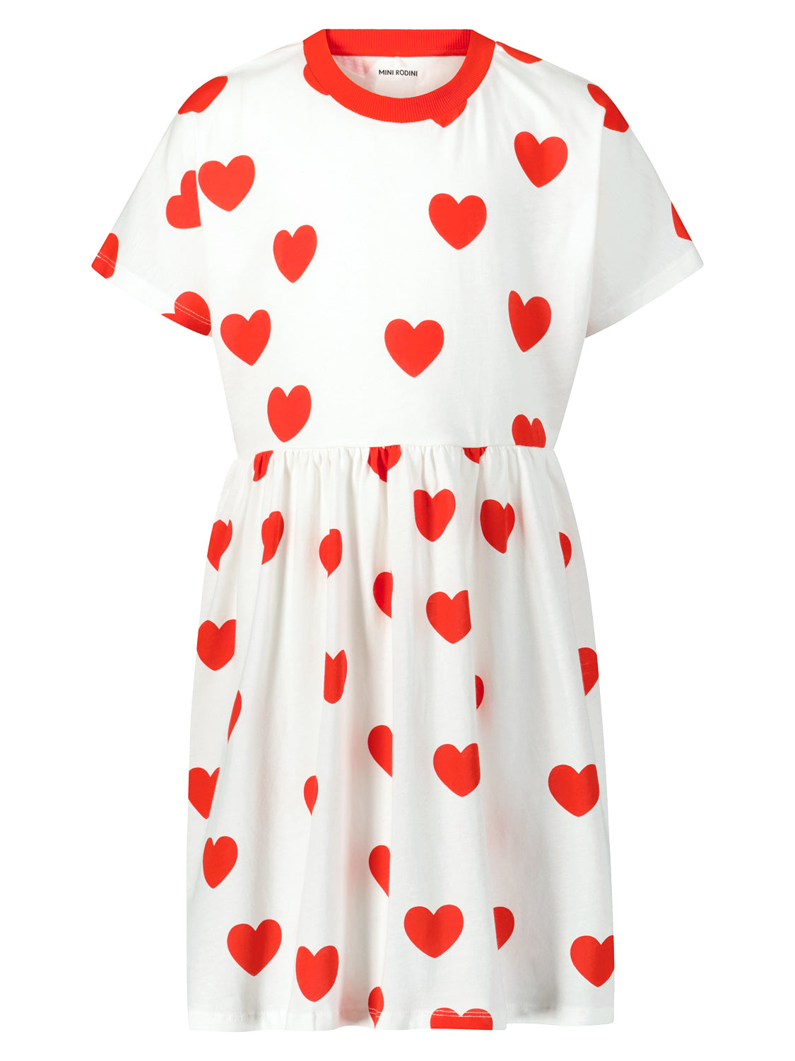 Mini Rodini Kids dress Hearts White in White 7008925167-1.jpg | NICKIS.com