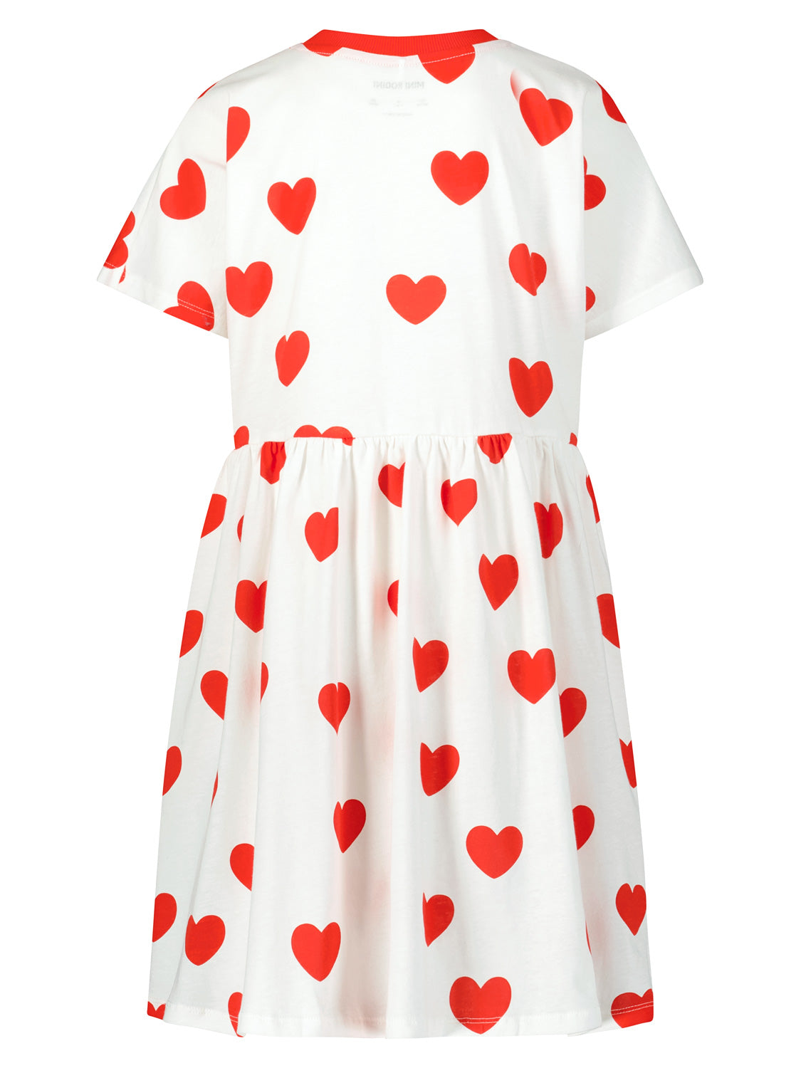 Mini Rodini Kids dress Hearts White in White 7008925167-4.jpg | NICKIS.com