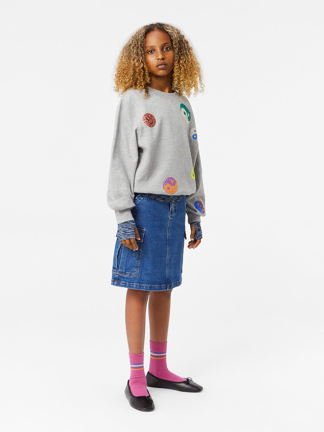 Molo Kids Sweatshirt Marge Grey in Grey 7008952037-2.jpg | NICKIS.com