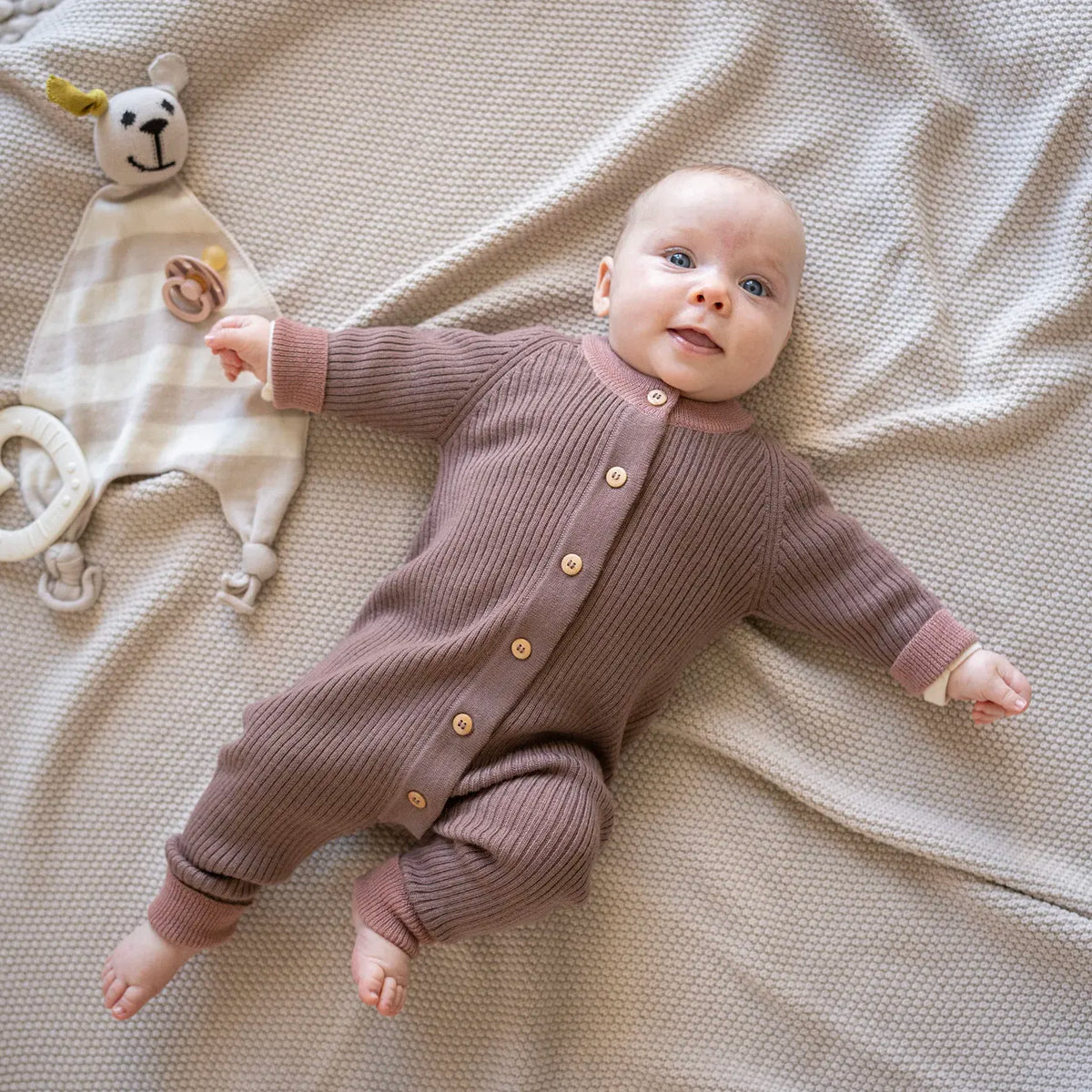 THE WOOLLY ONESIE TWO-TONE - mauve