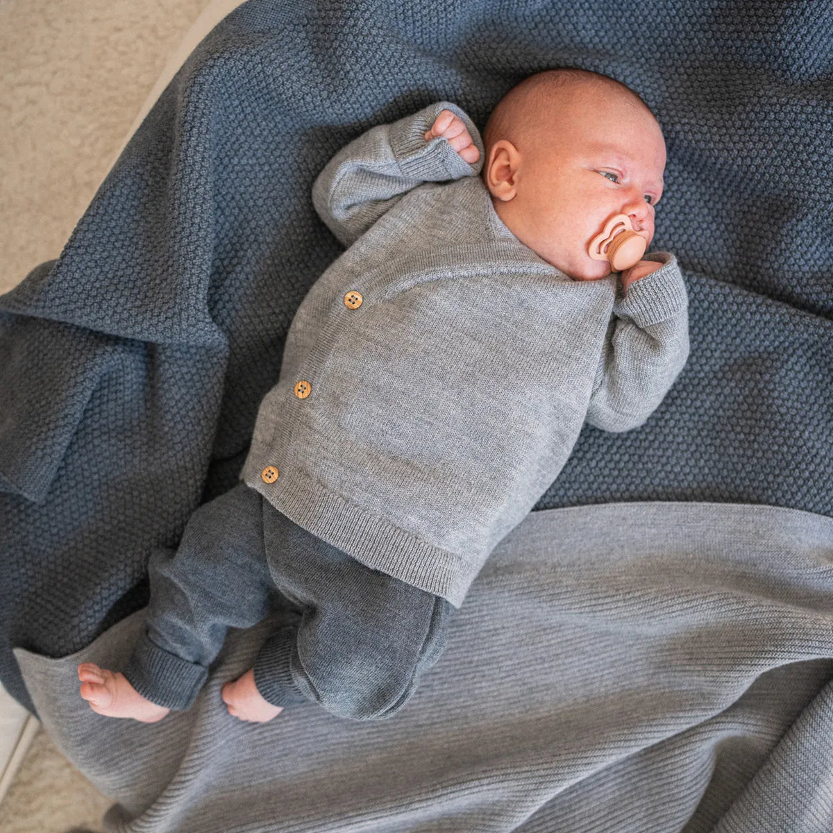 THE WOOLLY BABY PANTS - graphite grey