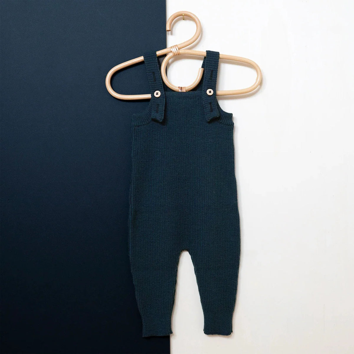 THE WOOLLY BABY JUMPSUIT - new petrol
