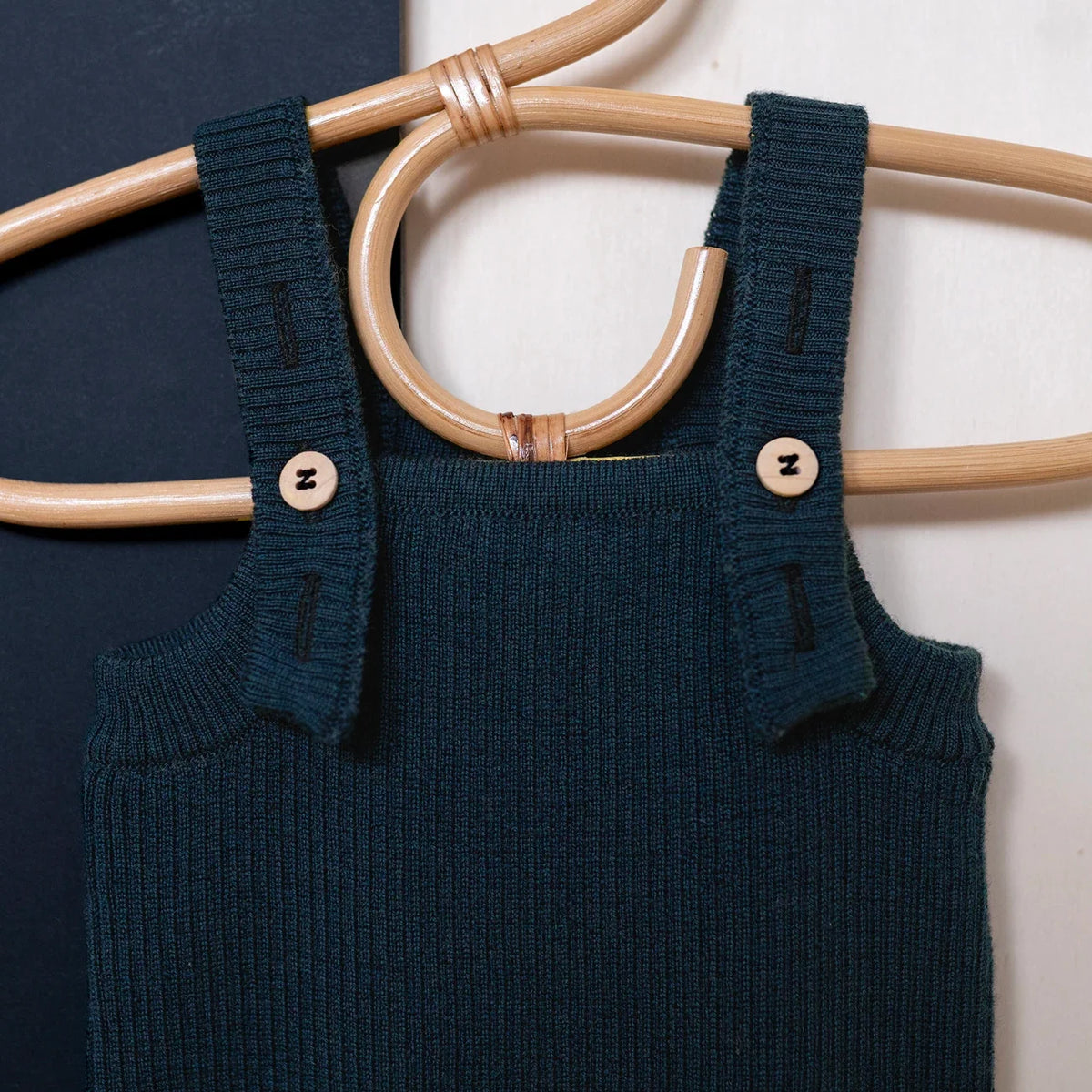 THE WOOLLY BABY JUMPSUIT - new petrol