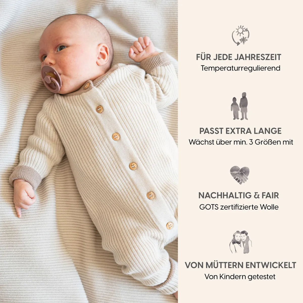 THE WOOLLY ONESIE TWO-TONE - mauve