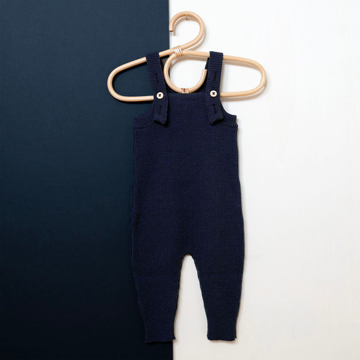 THE WOOLLY BABY JUMPSUIT - midnight blue