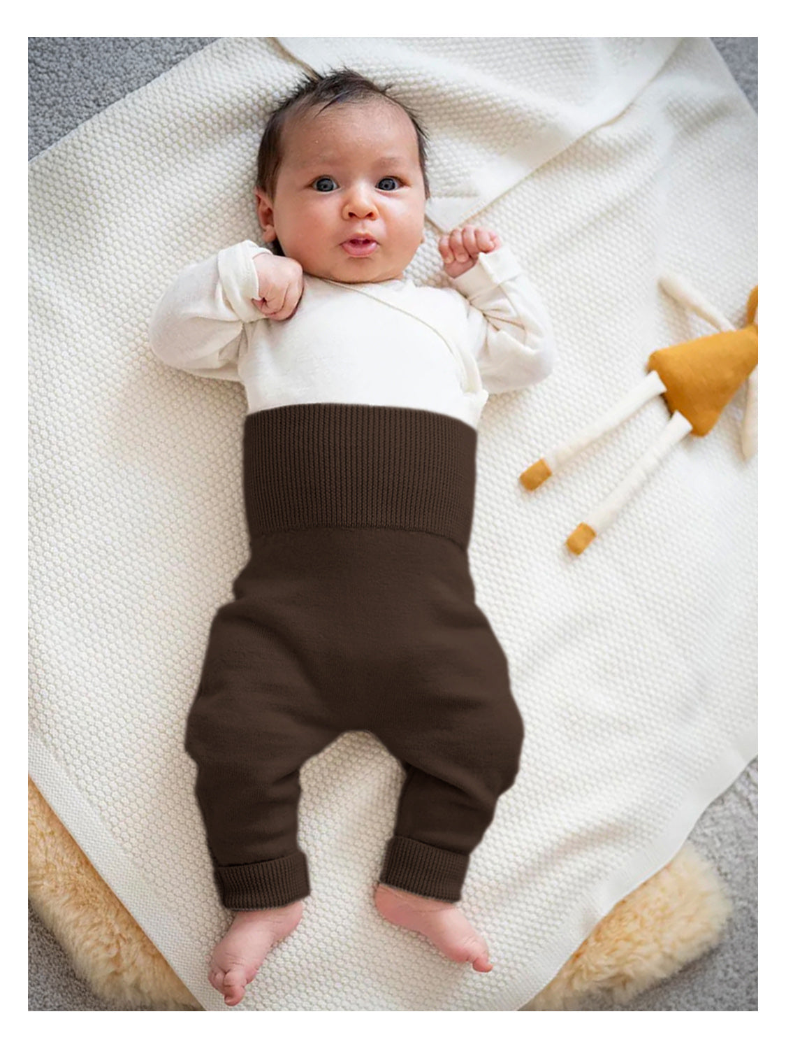 THE WOOLLY BABY PANTS - chocolate