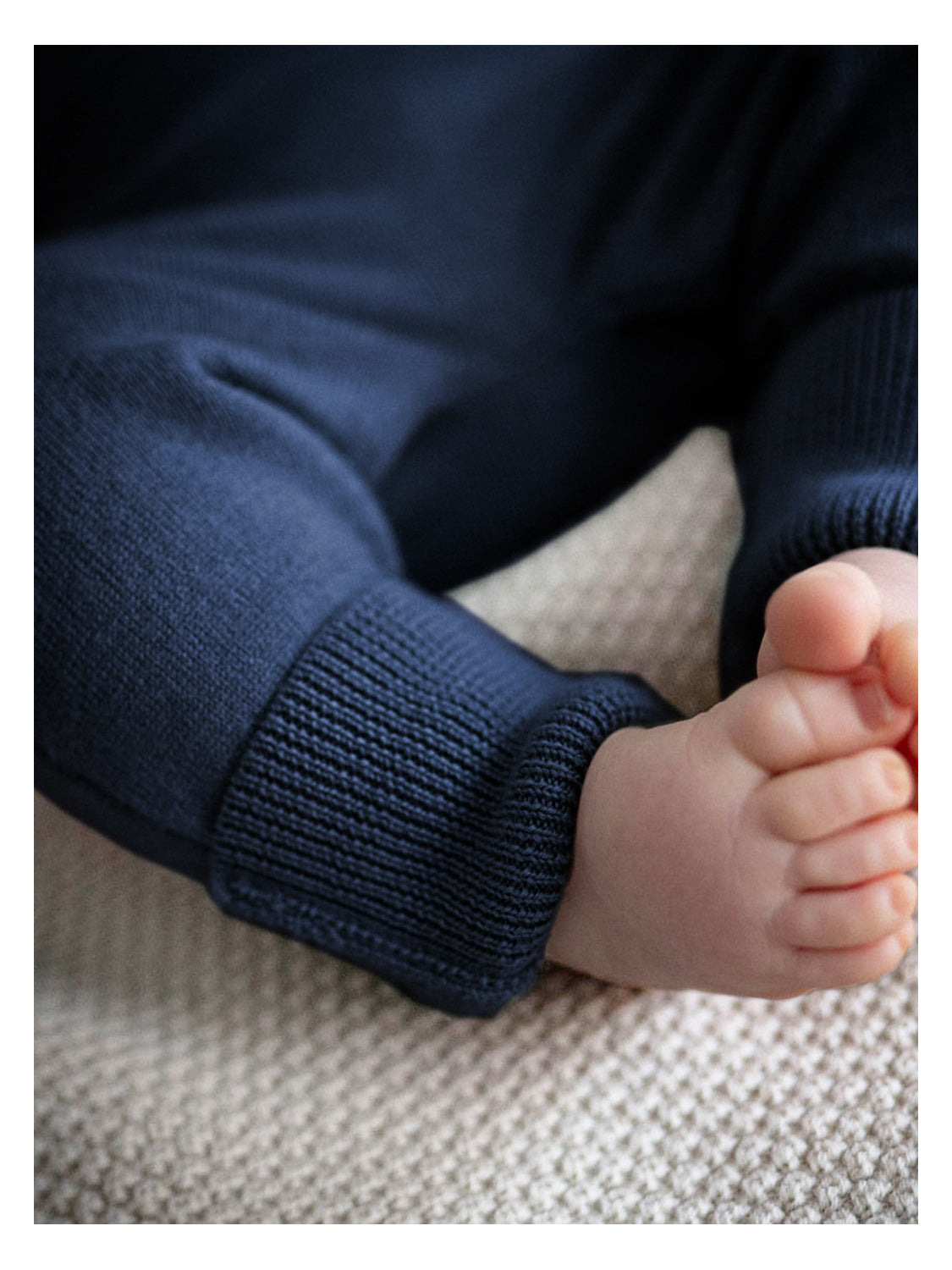 THE WOOLLY BABY PANTS - midnight blue
